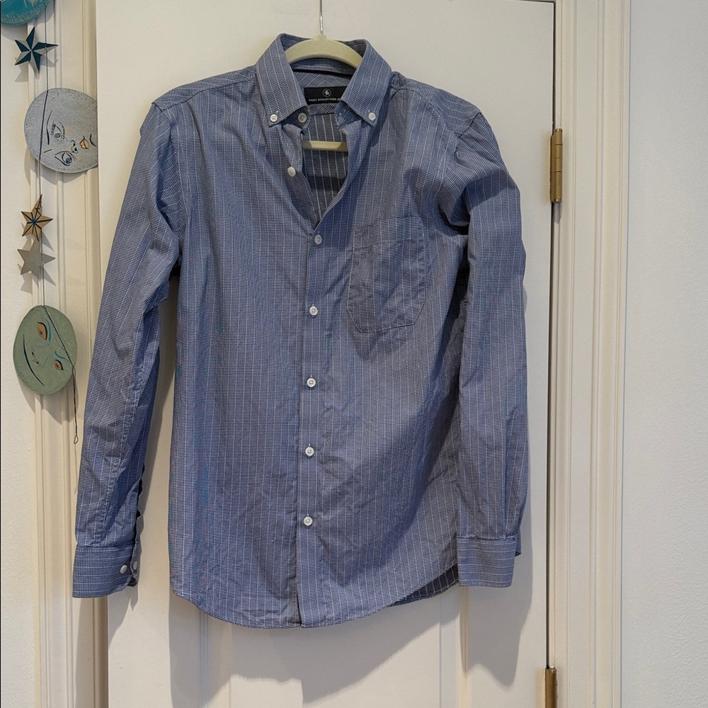 Hart Schaffner Marx Men's Blue Button Down Shirt
